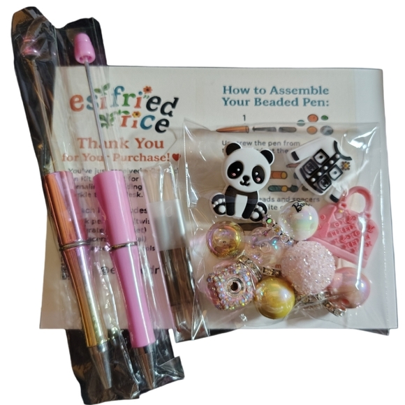 🩷 Beaded Ink Pen Kit - Picture 1 of 6